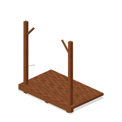 Boardwalk Section With Posts (Wild West Frontier Town)