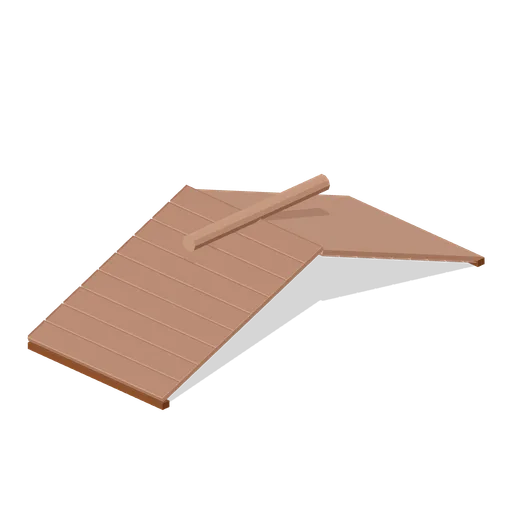 Terracotta Tiled Roof Section (Pirate Port and Tall Ships)