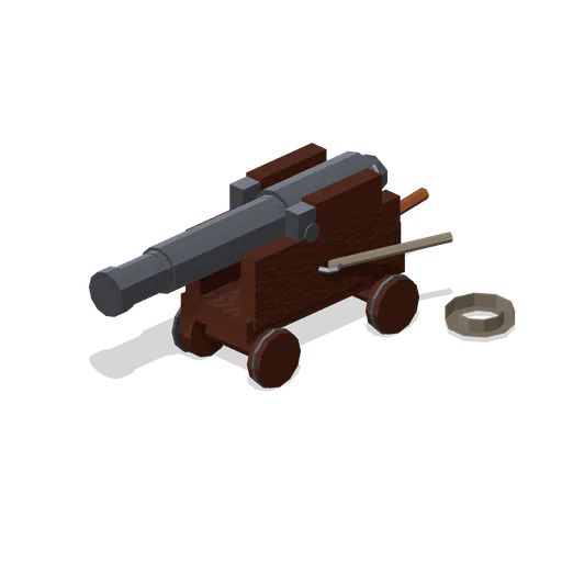 Deck Cannon on Truck Carriage (Pirate Port and Tall Ships)