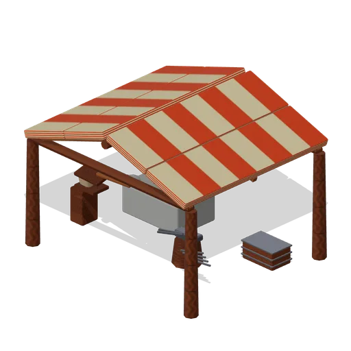 Smithy With Forge And Bellows (Viking Age Longhouse and Longship)