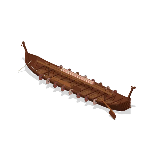 Viking Longship Beached (Viking Age Longhouse and Longship)