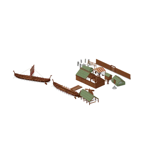 Steading and Shore (Viking Age Longhouse and Longship)