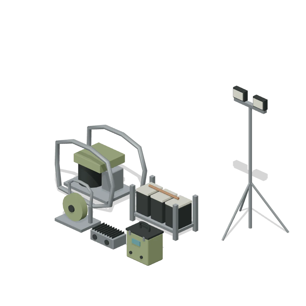 Off-Grid Power and Controls assembled scene