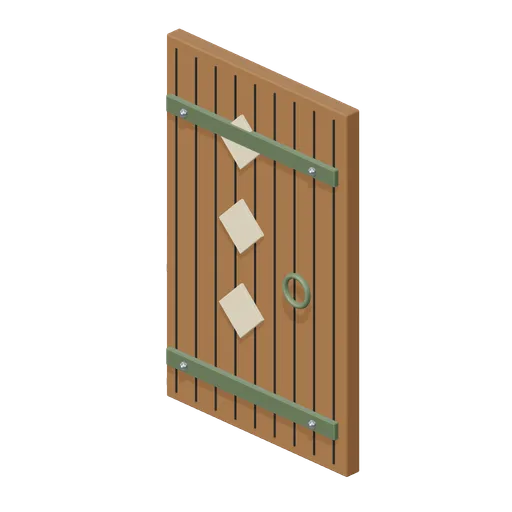 Carved Entrance Door (Desert Caravanserai and Bazaar)