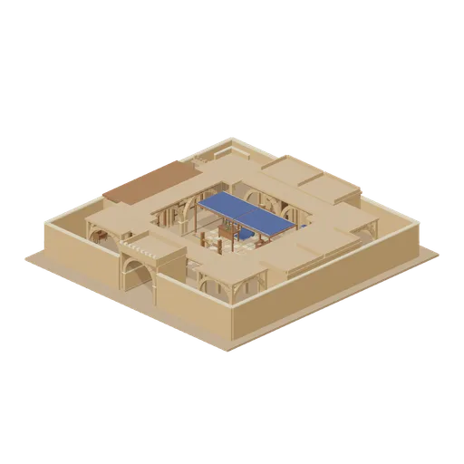 Ochre Caravan Trading Court (Desert Caravanserai and Bazaar)