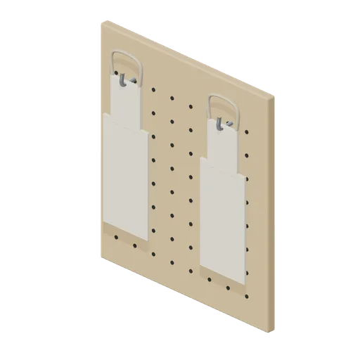 Apron Storage Pegboard (Candlemaking and Soap Workshop)