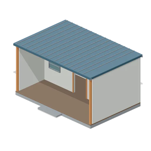 Roofed Station House (Abandoned Weather Station and Storm Shelter)