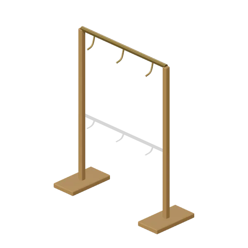 Marionette Hanging Rail (Abandoned Puppet Theatre and Prop Vault)