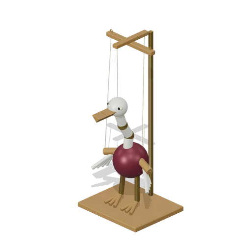 Long Neck Bird Marionette (Abandoned Puppet Theatre and Prop Vault)