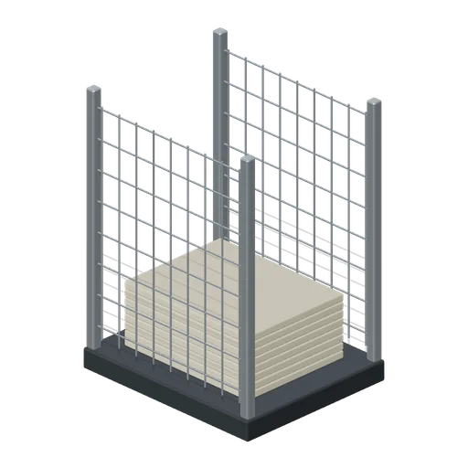 Paper Storage Cage (Recycling Centre and Material Sorting)