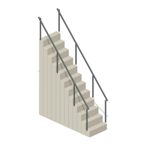 Rear Descent Stair (Indoor Climbing and Bouldering Gym)