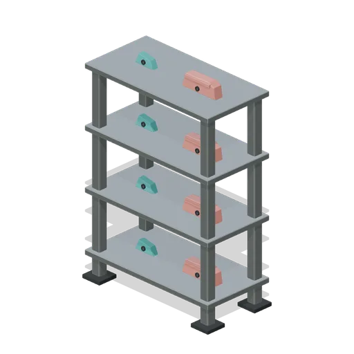Hold Drying Rack (Indoor Climbing and Bouldering Gym)