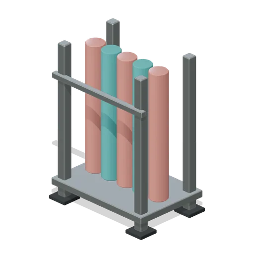 Stretching Mat Rack (Indoor Climbing and Bouldering Gym)