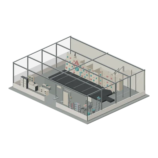 Furnished indoor bouldering gym (Indoor Climbing and Bouldering Gym)