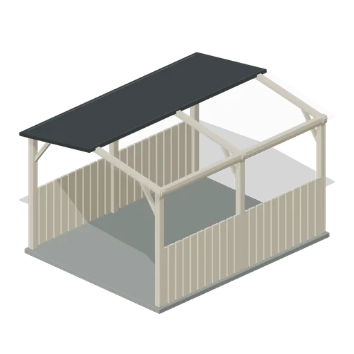 Covered Lock Maintenance Shed (Canal Boats and Lock Operations)