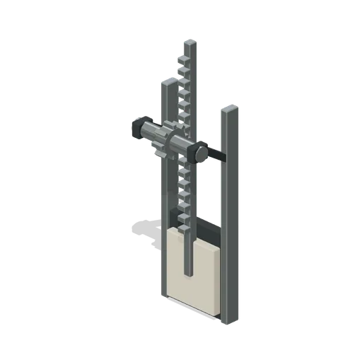 Gate Paddle Assembly (Canal Boats and Lock Operations)