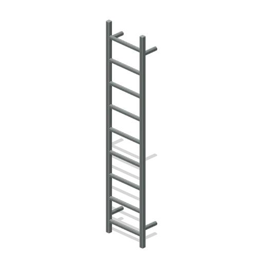 Lockside Ladder (Canal Boats and Lock Operations)