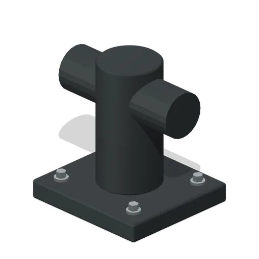 Lockside Mooring Bollard (Canal Boats and Lock Operations)