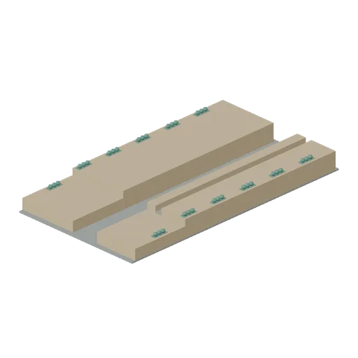 Stepped Canal Landscape Base (Canal Boats and Lock Operations)