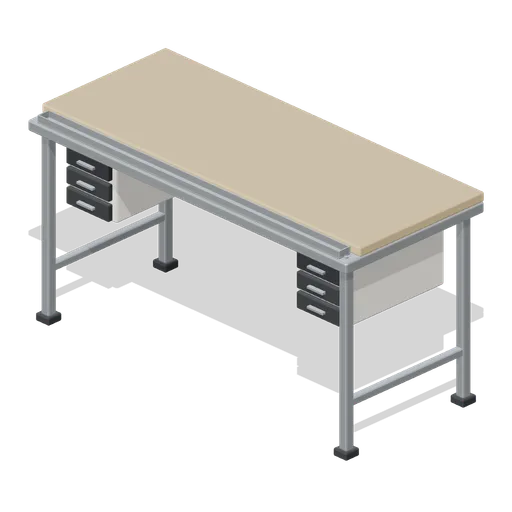 Repair Bench With Parts Gutter (Camera Repair and Darkroom Laboratory)
