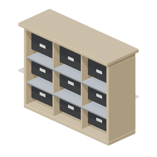 Customer Repair Collection Cabinet (Camera Repair and Darkroom Laboratory)