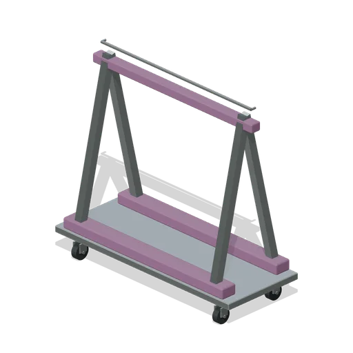 Padded Painting Transport Trolley (Museum Conservation and Art Restoration)