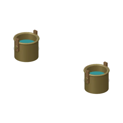 Twin Receiving Cups (Water Clock Garden and Hydraulic Puzzles)