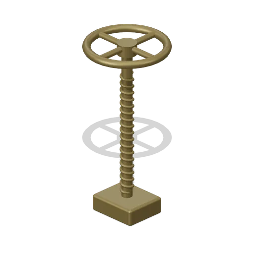 Sluice Screw Pedestal (Water Clock Garden and Hydraulic Puzzles)