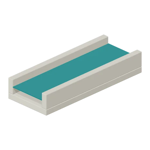 Open Channel Straight (Water Clock Garden and Hydraulic Puzzles)