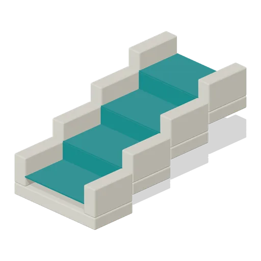 Stepped Cascade Trough (Water Clock Garden and Hydraulic Puzzles)