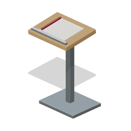 Maintenance Log Lectern (Pneumatic Tube Mail Exchange)