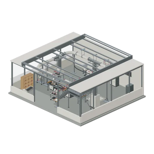 Clerestory pneumatic mail exchange (Pneumatic Tube Mail Exchange)