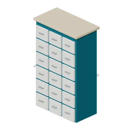Parts Drawer Cabinet (Bicycle Shop and Repair Cafe)