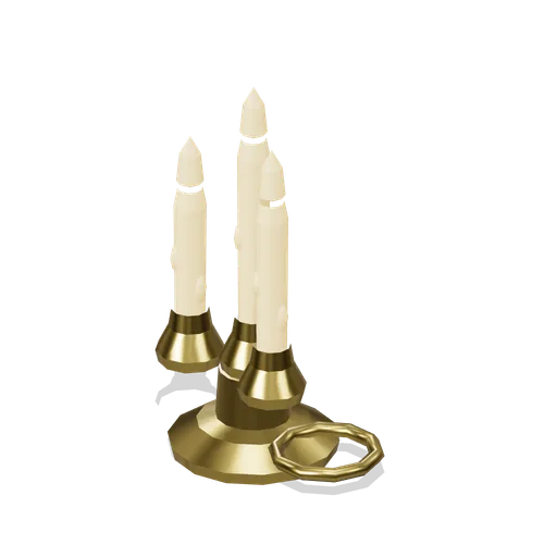 Candle Holder Triple (Witch Cottage and Apothecary)