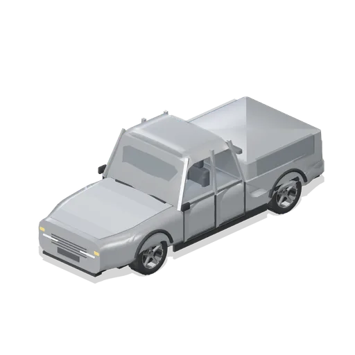 Double-cab pickup with a bed canopy (Car Park and Road Vehicle Fleet)