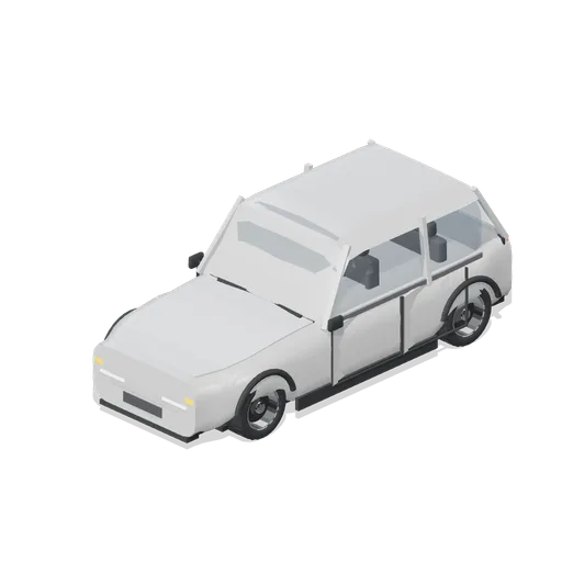 Electric hatchback on charge (Car Park and Road Vehicle Fleet)