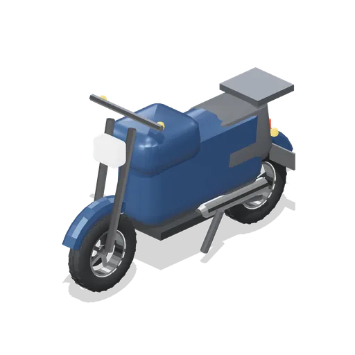 Scooter on its stand (Car Park and Road Vehicle Fleet)