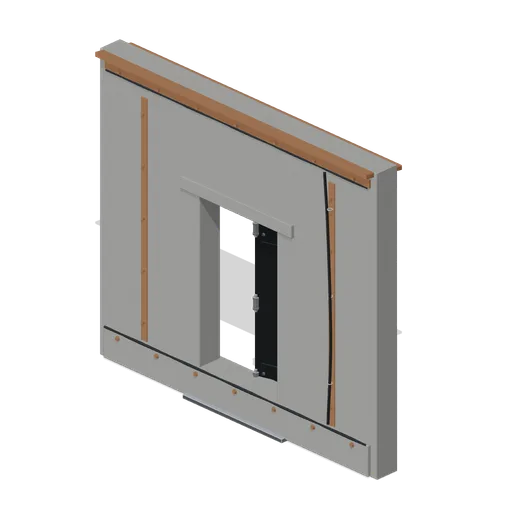 Steel Door Wall Bay 4 m (FPS Survival Forest Outpost)