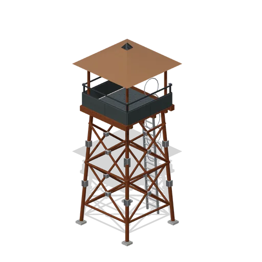 Timber Lookout Tower 8.7 m (FPS Survival Forest Outpost)