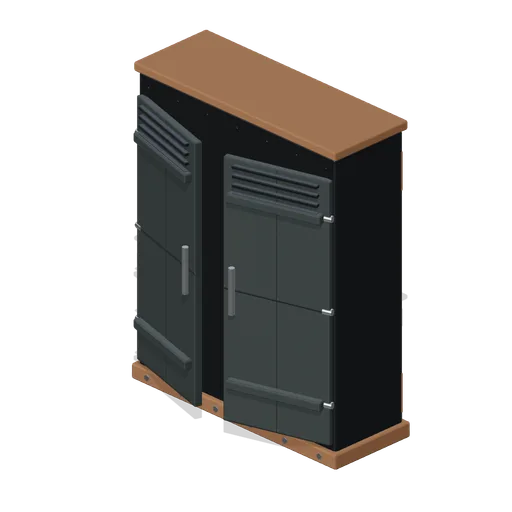 Steel Storage Locker Pair (FPS Survival Forest Outpost)