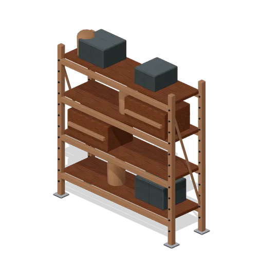 Camp Shelving Rack 2 m (FPS Survival Forest Outpost)