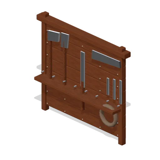 Tool Wall Board 1.8 m (FPS Survival Forest Outpost)