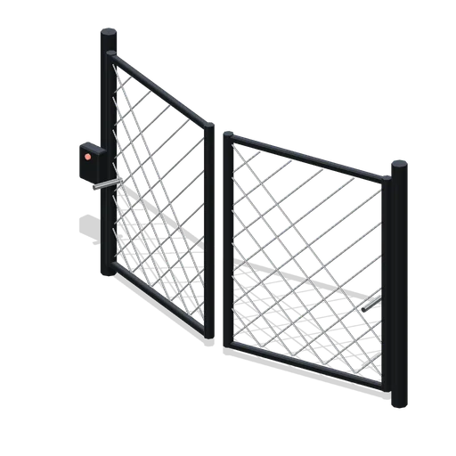 Chain Link Gate, Two Leaves (FPS Survival Forest Outpost)