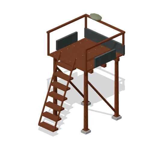 Perimeter Watch Platform (FPS Survival Forest Outpost)