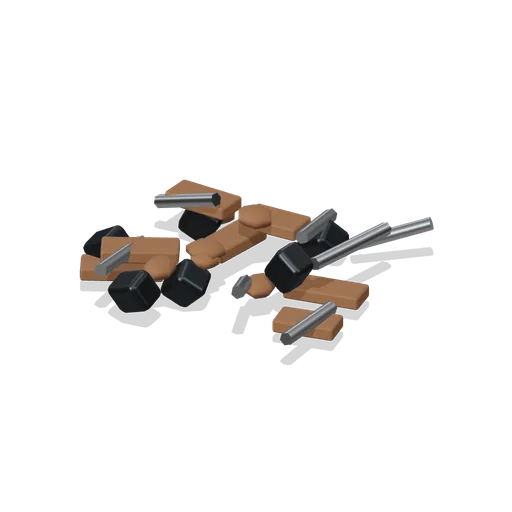 Scrap Metal Pile 1 m (FPS Survival Forest Outpost)