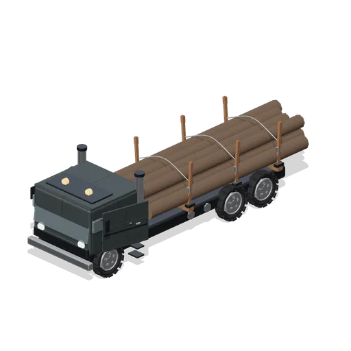 Derelict Logging Truck (FPS Survival Forest Outpost)