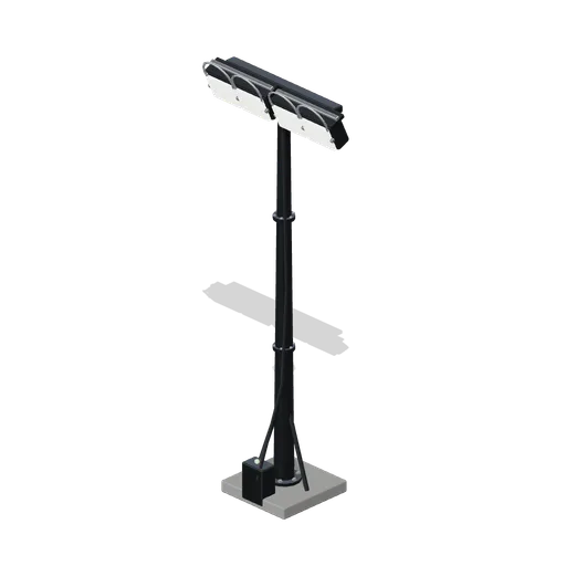 Four Head Floodlight Mast (FPS Survival Forest Outpost)