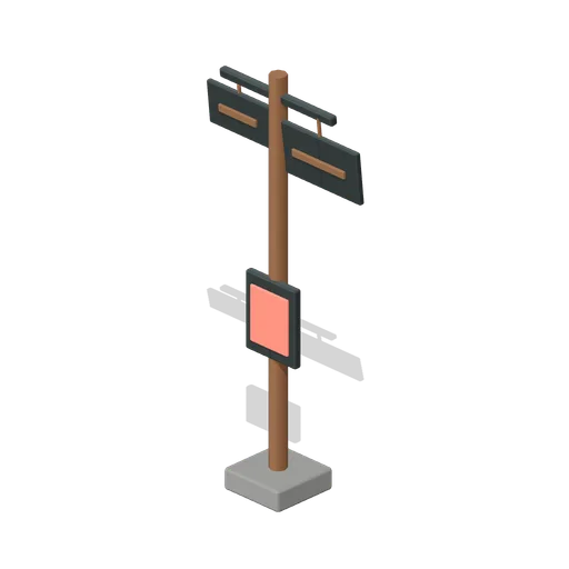 Hanging Forest Road Sign (FPS Survival Forest Outpost)