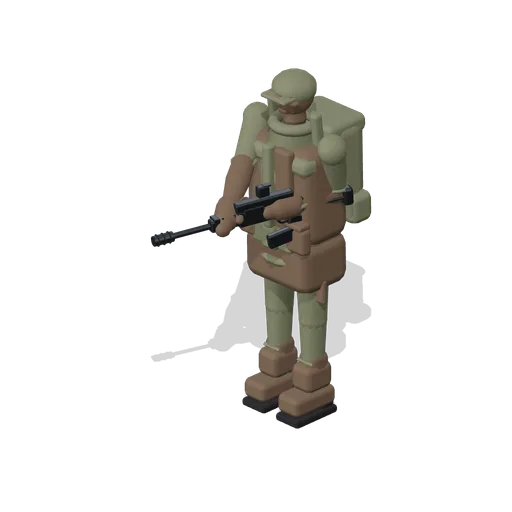 Survivor Scavenger, Jointed (FPS Survival Forest Outpost)