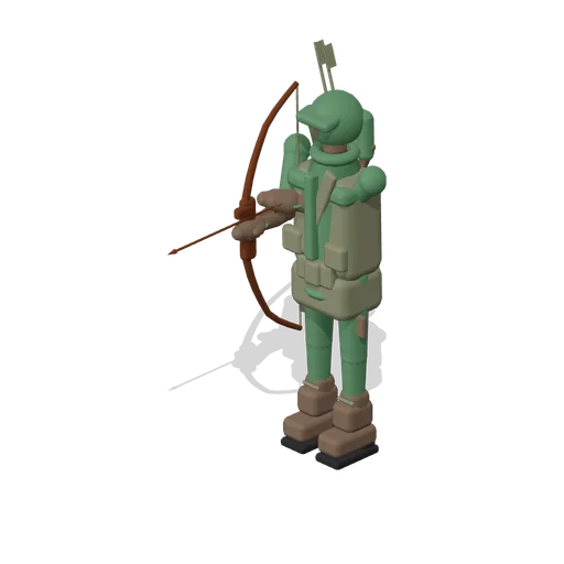 Forest Scout with Bow, Jointed (FPS Survival Forest Outpost)